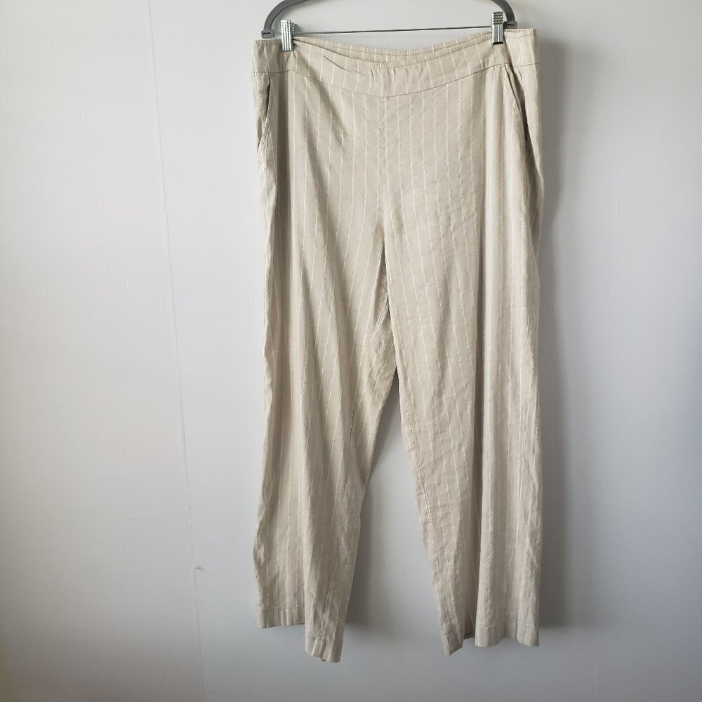 chico's Wide Leg‎ Striped Pull-On Pants size 16R